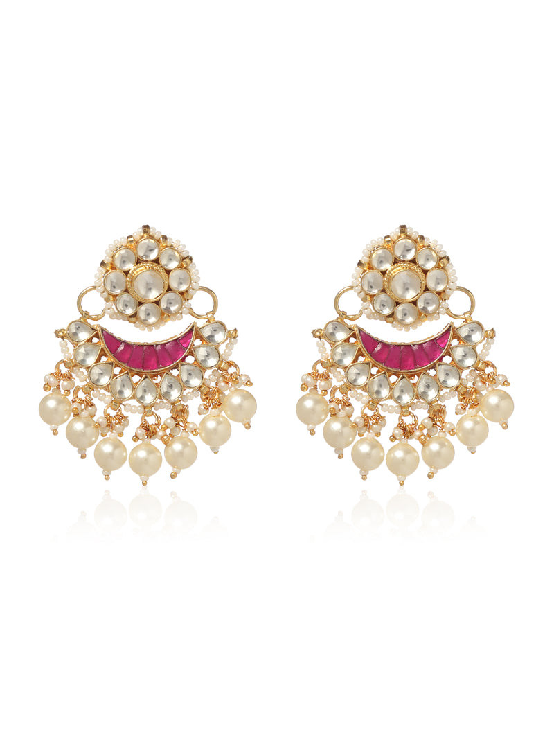 Kundan Floral Earrings - Minaki