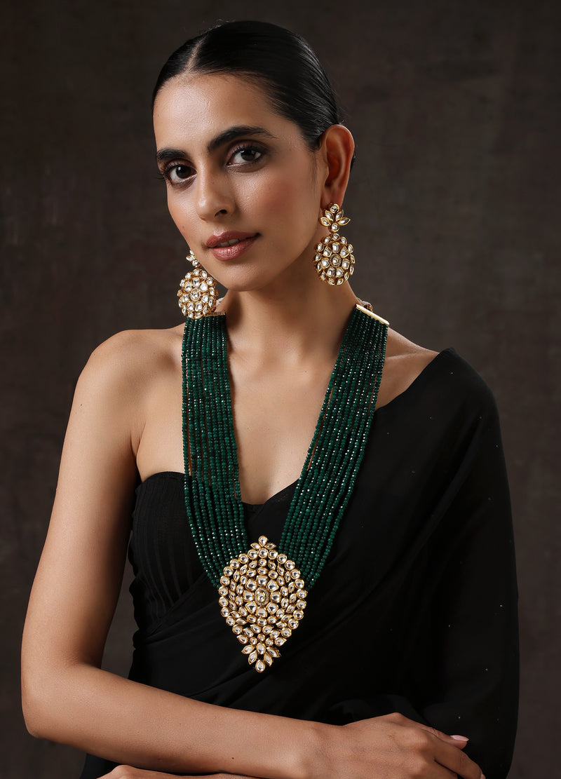Minaki Kundan Long Necklace Set - Minaki