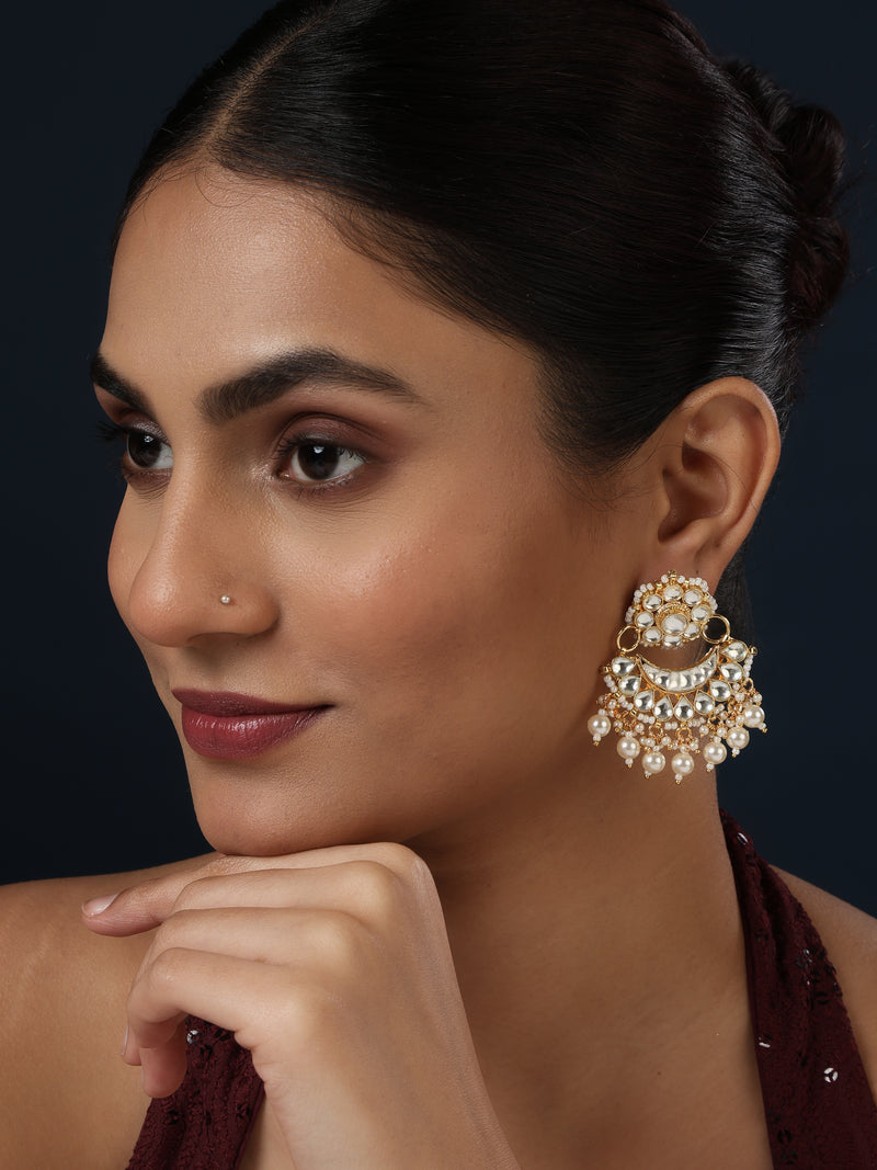 Kundan Polki Earrings - Minaki