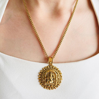 Lakshmi Charm Temple Pendant - Minaki