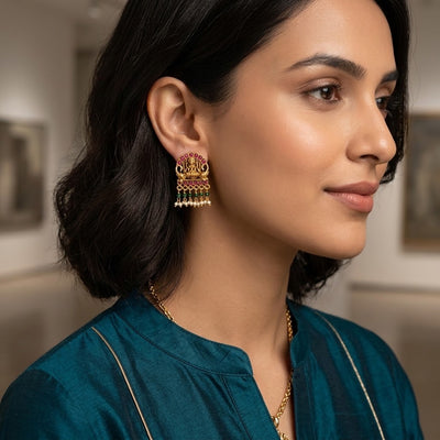 Laxmi Temple Earring - Minaki