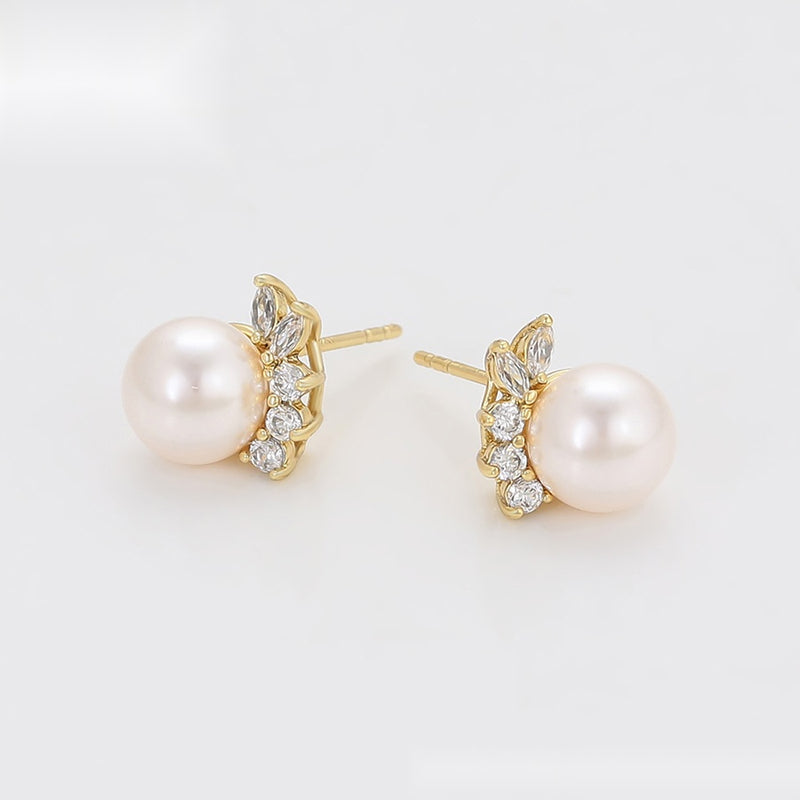 Luminous Leaf Studs - Minaki