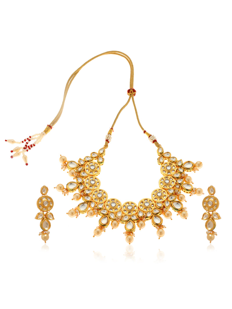 Mahwish Kundan Necklace Set - Minaki