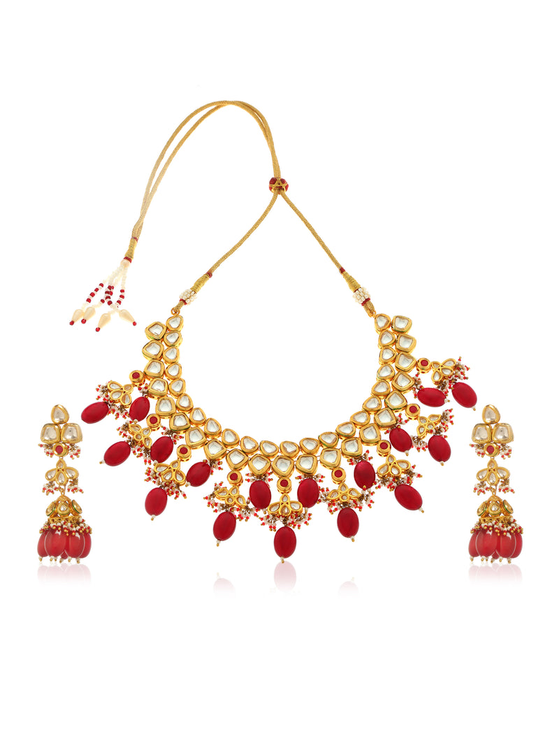 Mehar Kundan Necklace Set - Minaki