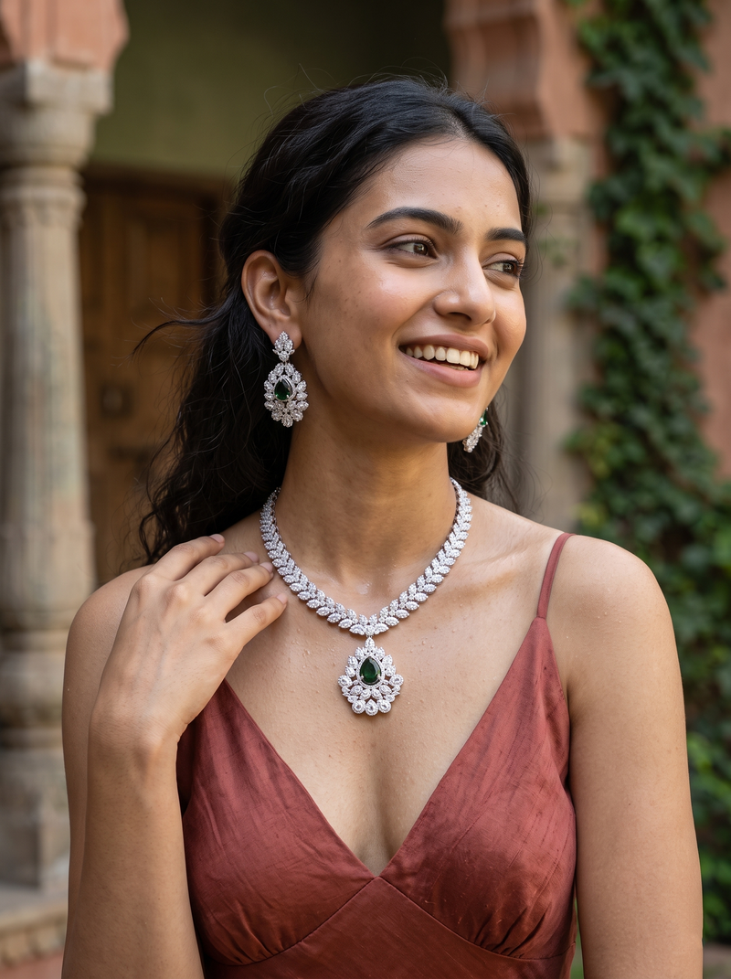 Midnight Elegance Necklace Set - Minaki