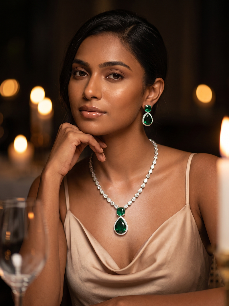 Midnight Majesty Necklace Set - Minaki