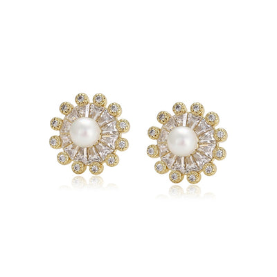 Mystic Zircon stud Earring - Minaki