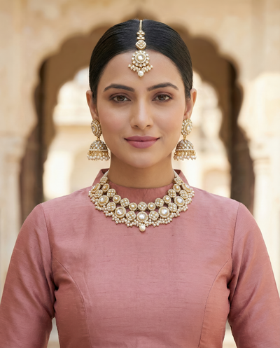 Noor-e-Sadaf Collar Set - Minaki