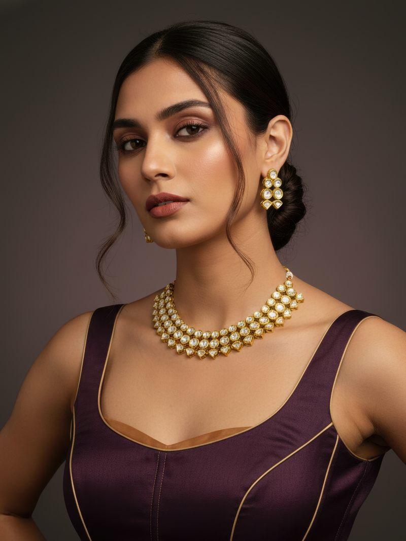 Noor-e-Zevar Collar Set - Minaki