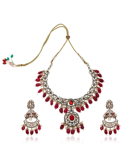 Rajsi  Ruby Shobha Kundan Set - Minaki