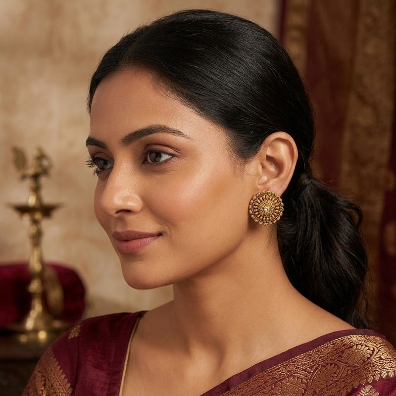 Rajwadi Ear Studs - Minaki