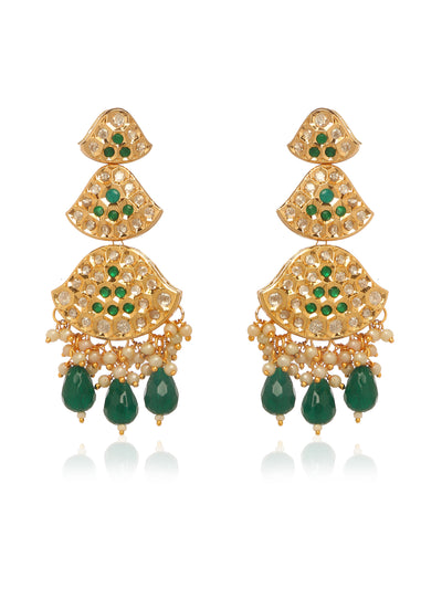 Raktvarna Earrings and Maang Teeka Set - Minaki
