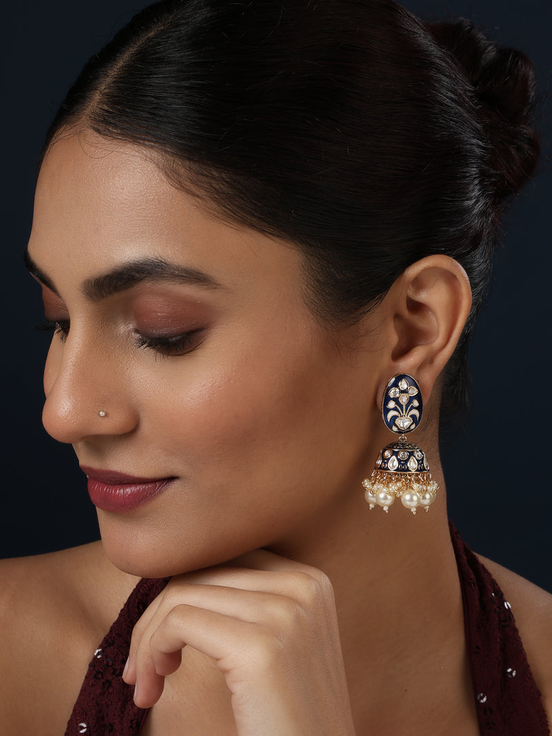Ratnaprabha jhumka earrings - Minaki