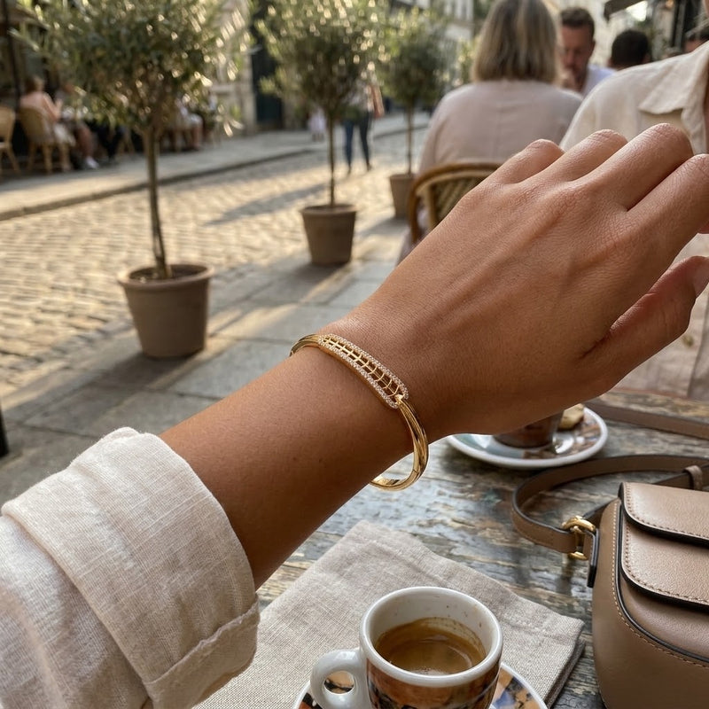 Rose Radiant Bangle Bracelet - Minaki