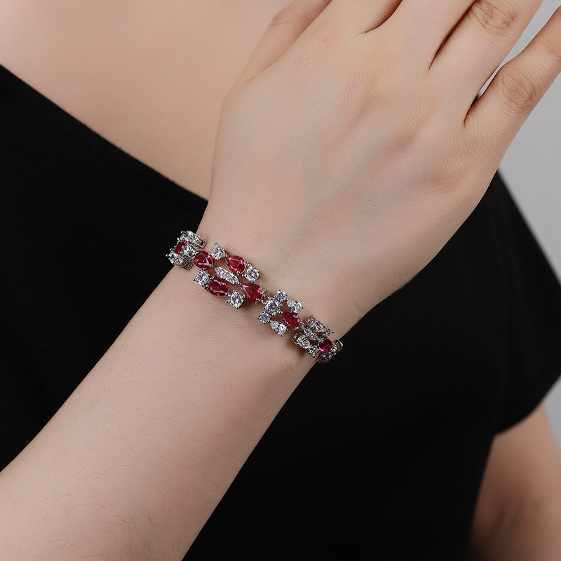 Ruby Blossom Bracelet - Minaki