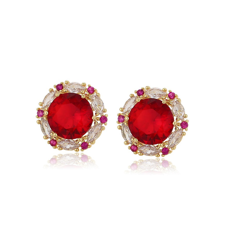 Ruby Mirage Stud Earring - Minaki