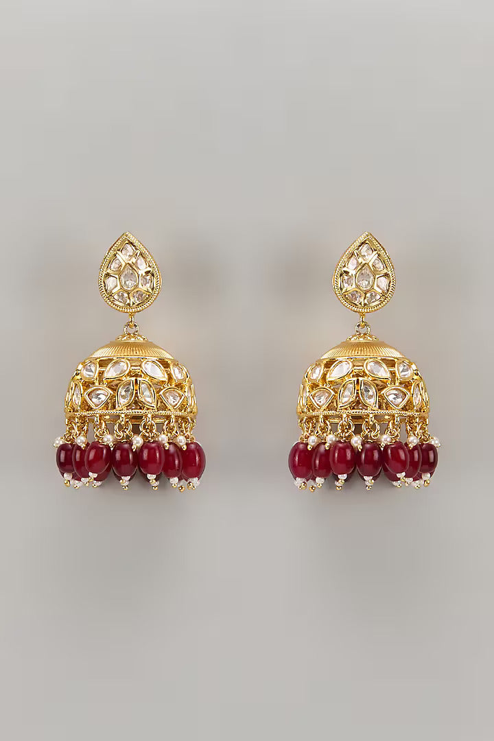 Ruby POLKI EARRINGS - Minaki