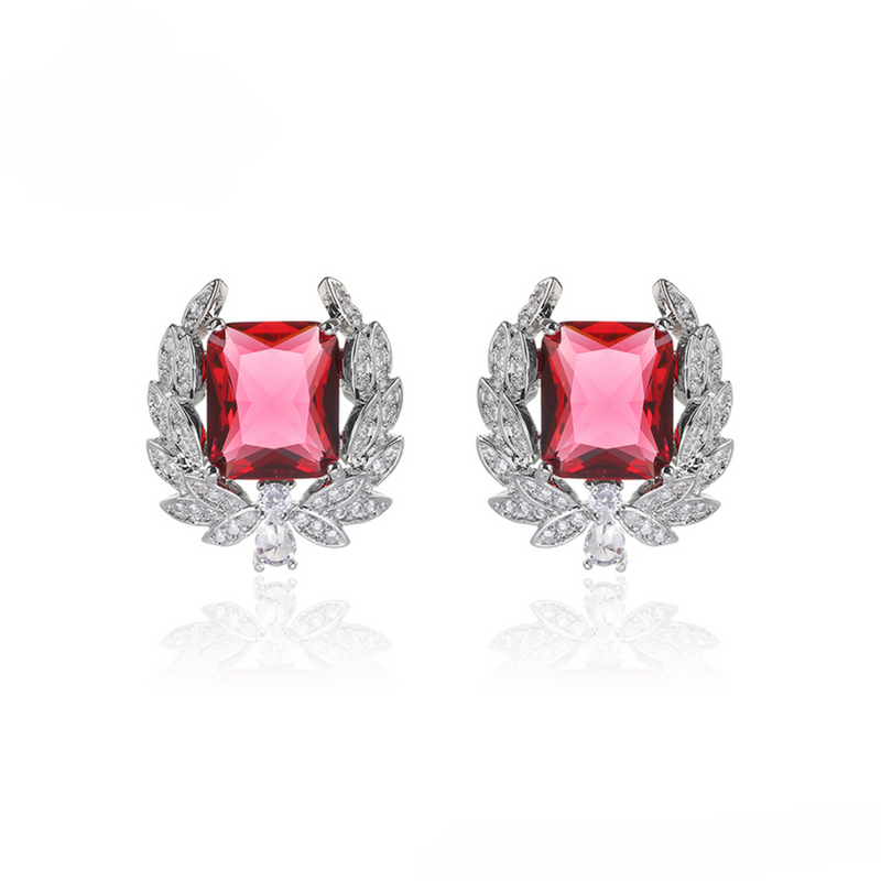 Ruby Rose Trellis Earrings - Minaki
