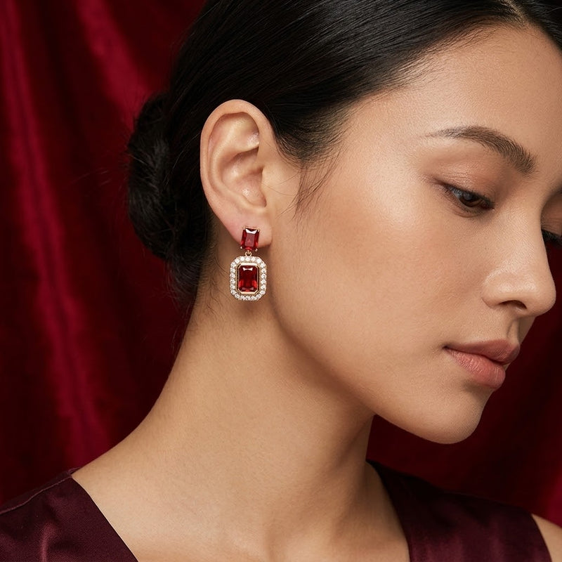 Ruby Valvet Earrings - Minaki