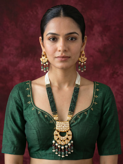 Ruhani Kundan Polki Long Set - Minaki