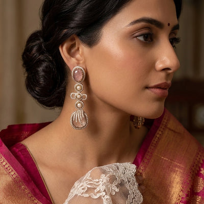 Sabya Fusion Pink White Dangler - Minaki