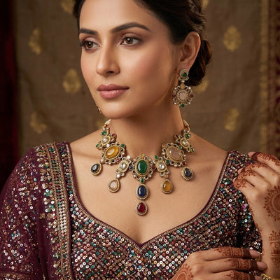 Sabya Necklace Set - Minaki