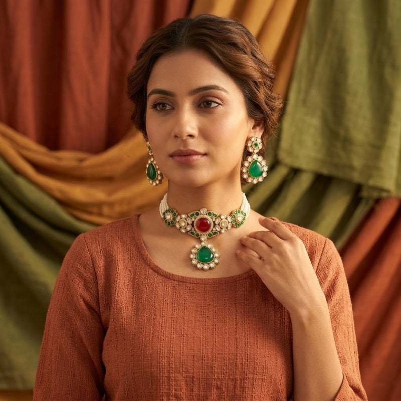 Sabya Suhasini Choker Set - Minaki