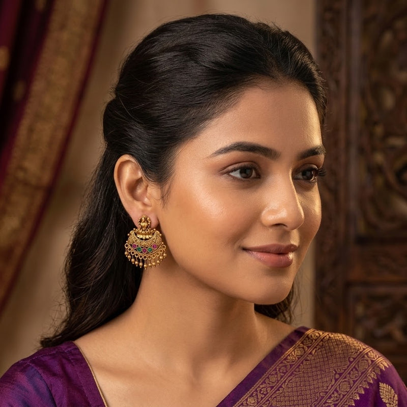 Samriddhi Temple Earrings - Minaki
