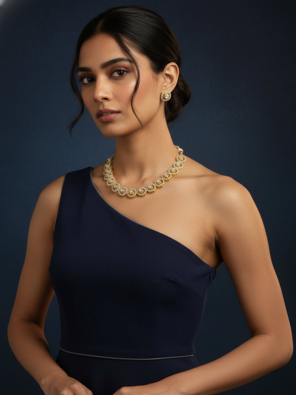 Shafaq Kundan Collar Set - Minaki