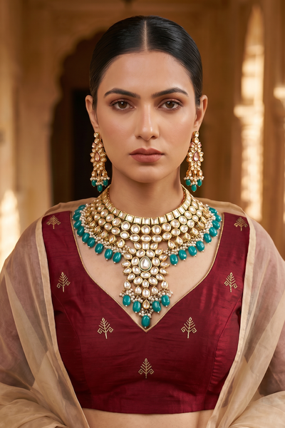 Shahi Noor Kundan Bridal Set - Minaki