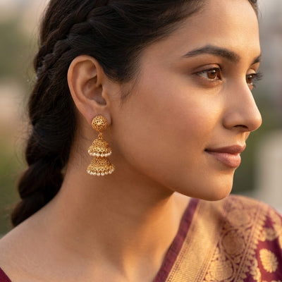 Shahnai Jhumka Earrings - Minaki
