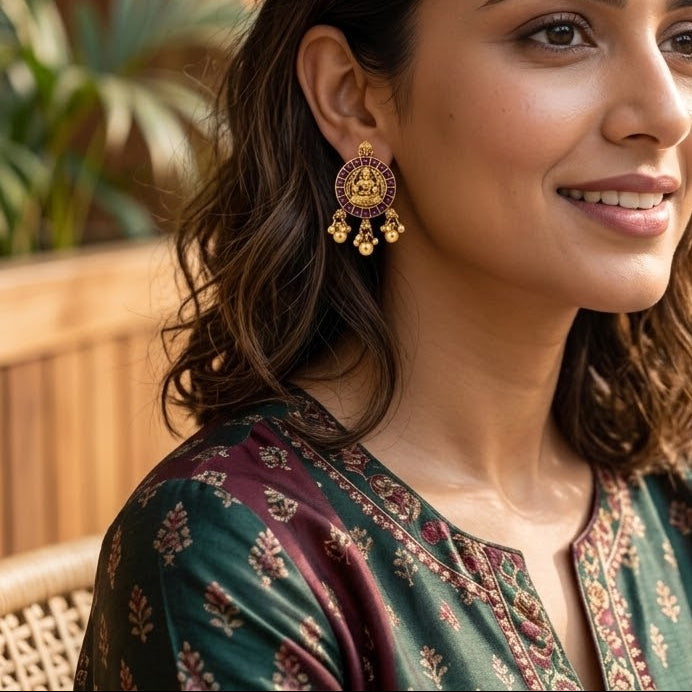 Shree Temple Earring - Minaki
