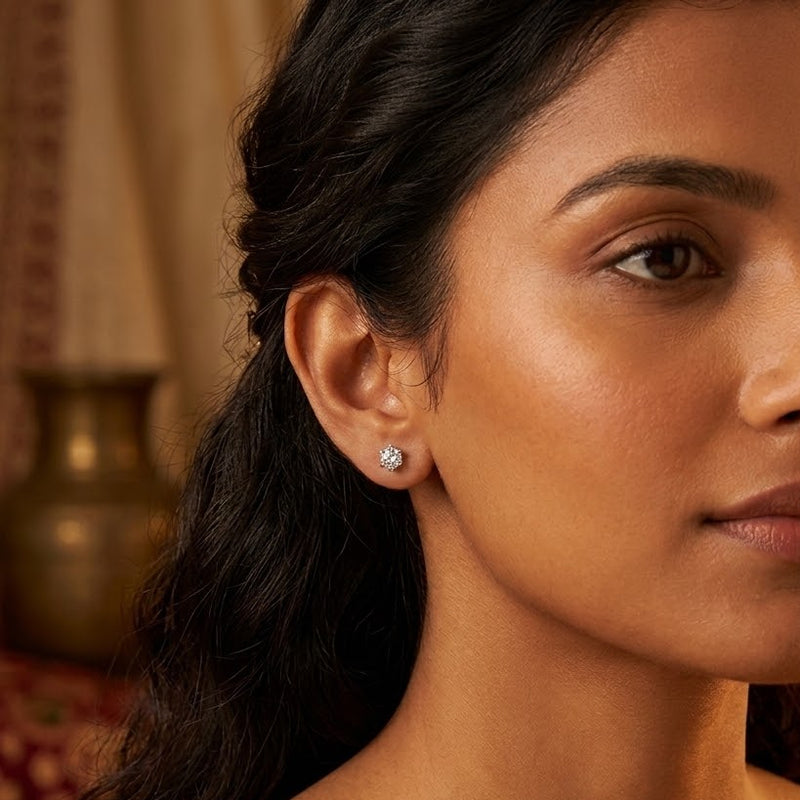 Single Solitaire Studs - Minaki