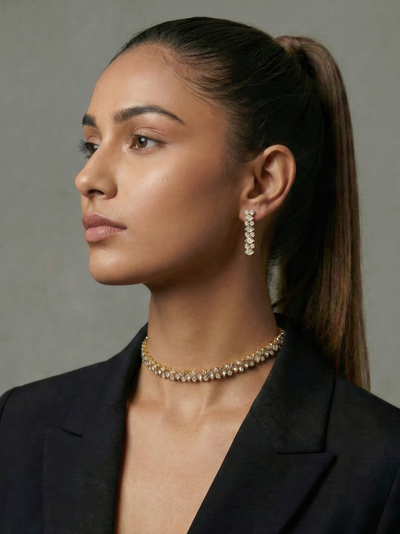 Sleek  Polki Choker Set - Minaki