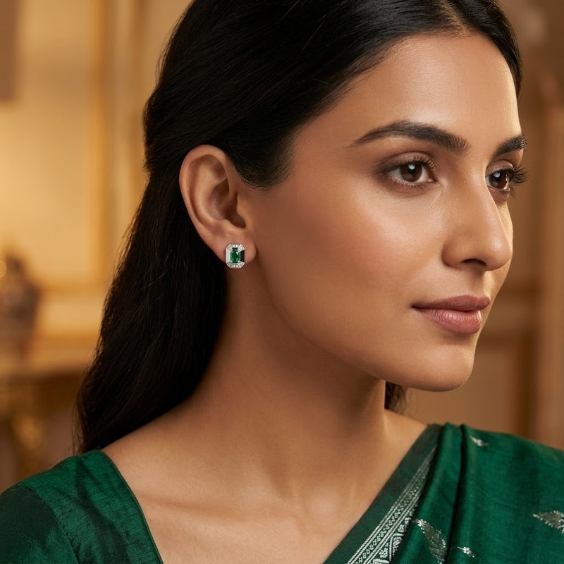 Smaragdina Stud Earrings - Minaki