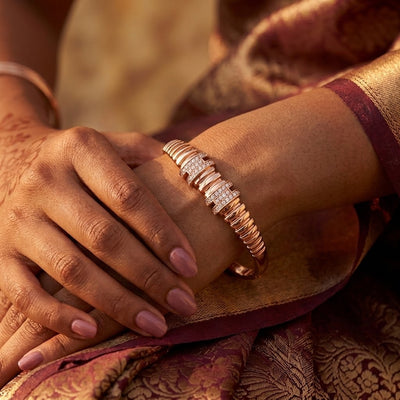 Sunset Sparkle Bangle Bracelet - Minaki