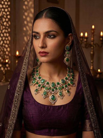 The Royal Verdure Necklace Set - Minaki