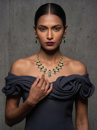 The Verdant Bloom Necklace Set - Minaki