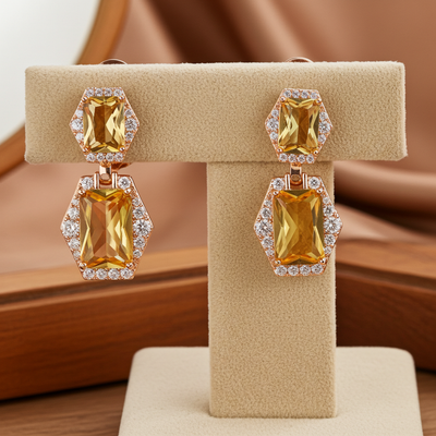 Yellow Sapphire Blissful Earrings - Minaki