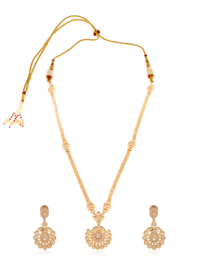 Zahara Kundan and Polki Necklace Set - Minaki