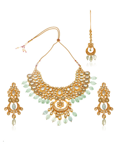 Zahra Kundan Necklace Set - Minaki