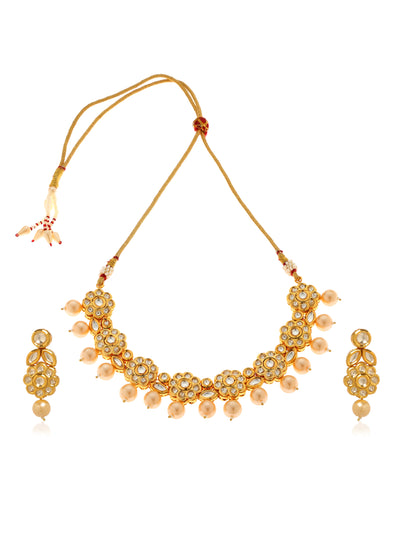 Zaira Kundan Necklace Set - Minaki