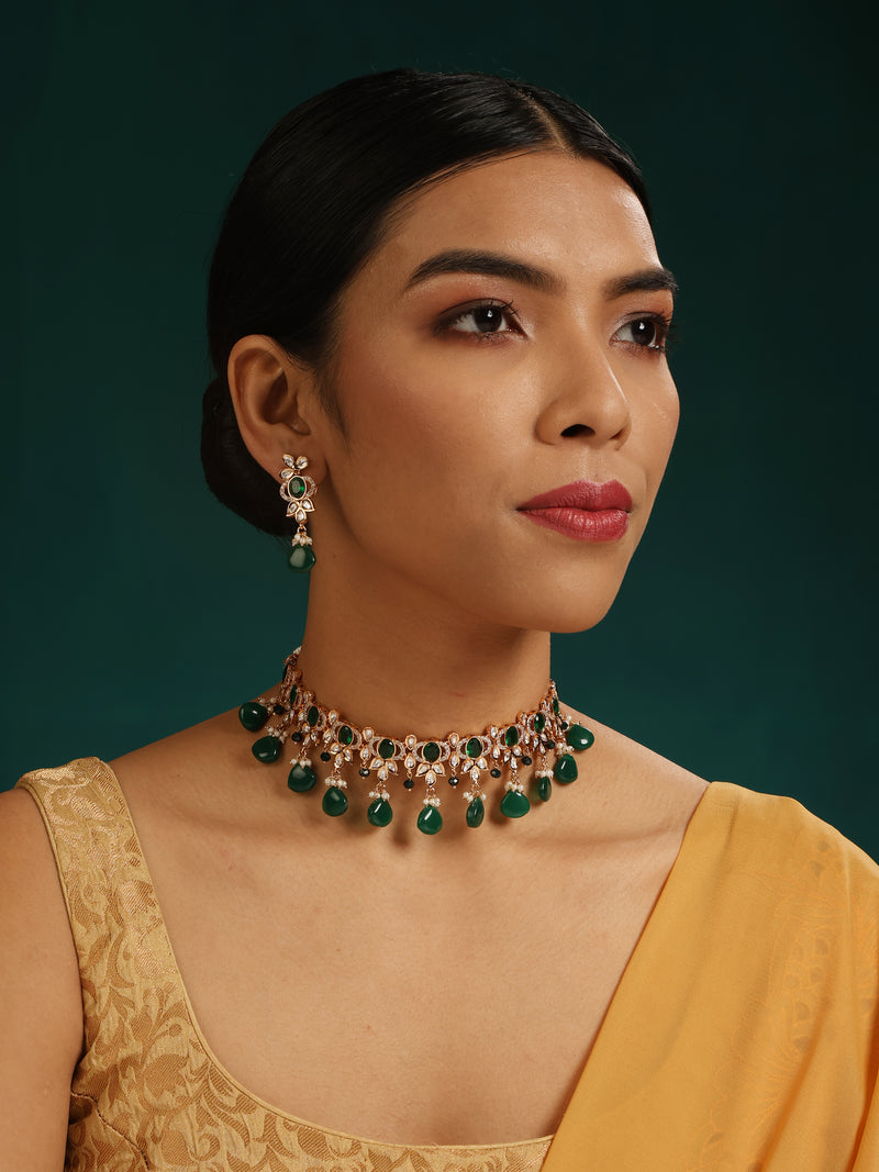 Zaria Kundan Necklace Set - Minaki