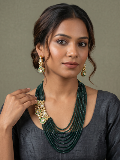Zariya Emerald Kundan Layered Set - Minaki