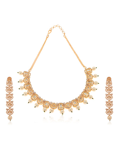Zayan Kundan Necklace Set - Minaki