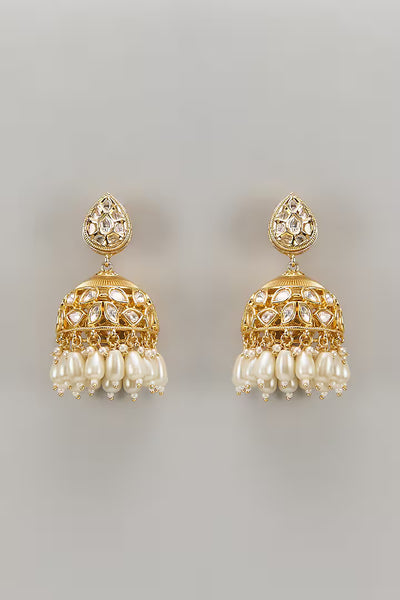 Zewar-e-Zauk Kundan Earring - Minaki