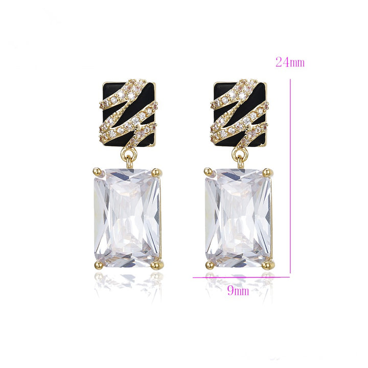 Minaki Zebra Crystal Earrings