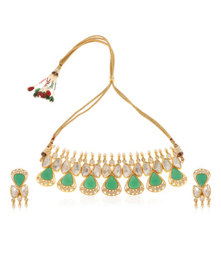 Ayati Kundan Choker Set-Utsav Collection