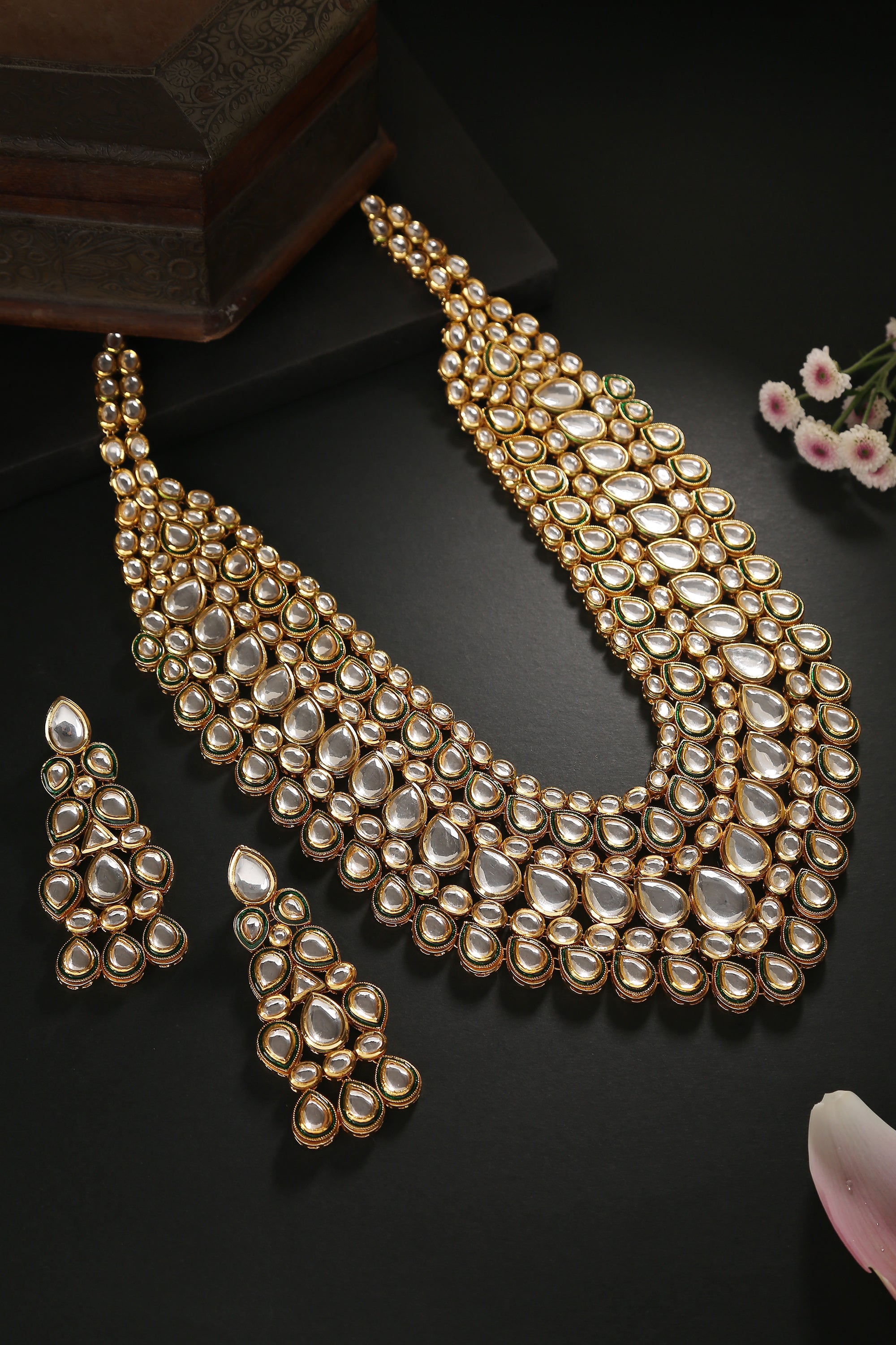 Buy Gold Plated Kundan Necklace Set/kundan Necklace Set/kundan Jewellery  Online in India - Etsy