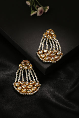 Kundan and Pearl Danglers